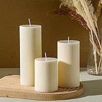 Ribbed Pillar Candles