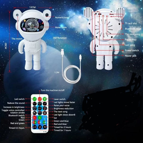 Astronaut Projector With Speaker