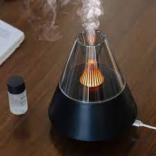 Volcano Oil Diffuser Candle Light With Remote Control