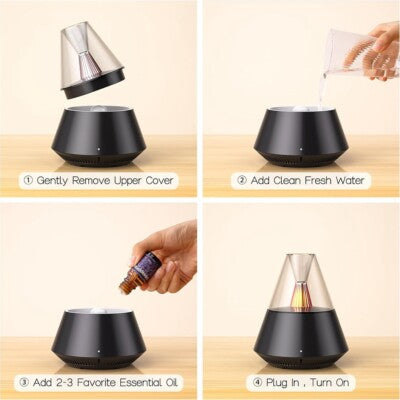 Volcano Oil Diffuser Candle Light With Remote Control