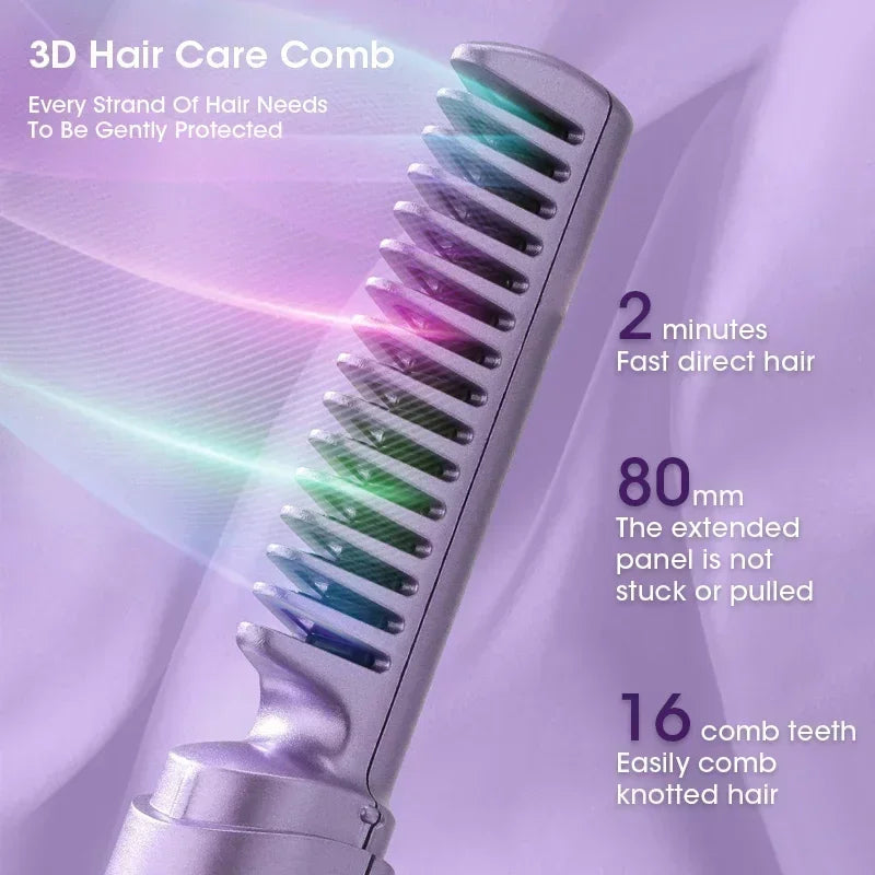 Wireless Hair Straightening Comb
