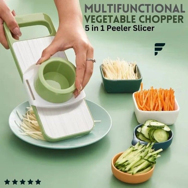 Vegetable Stainless Steel Slicer Cutter 5 In 1