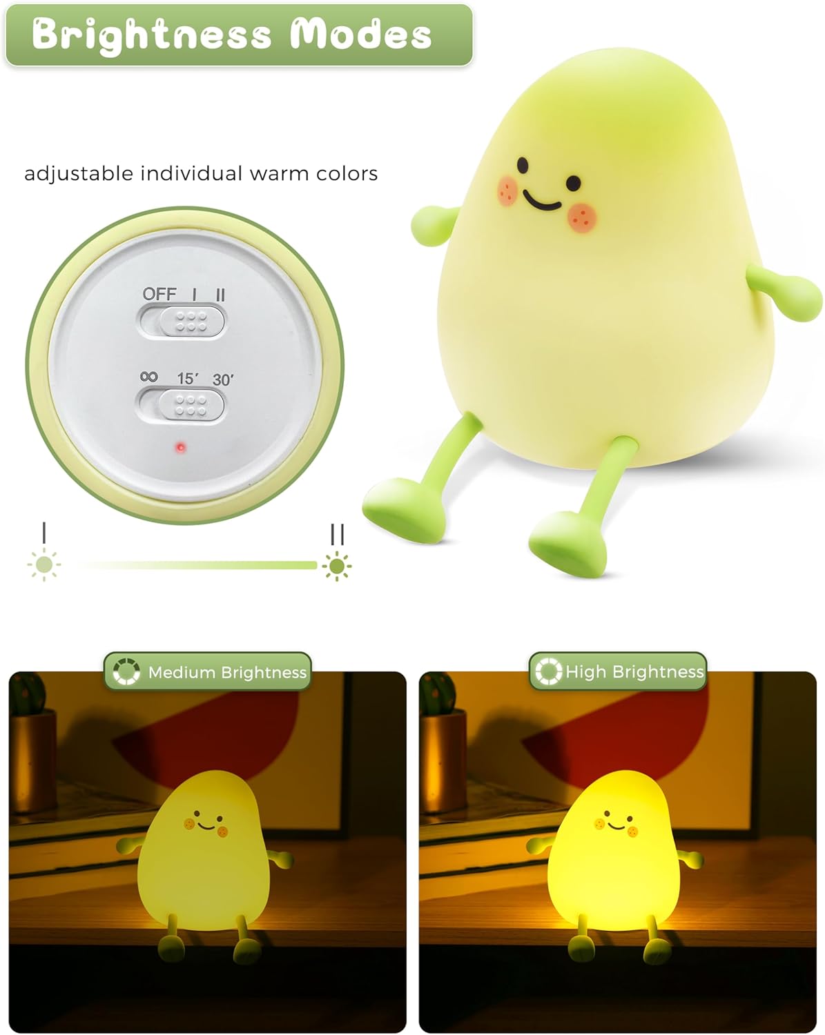 Rechargeable silicon Mango Shape Lamp