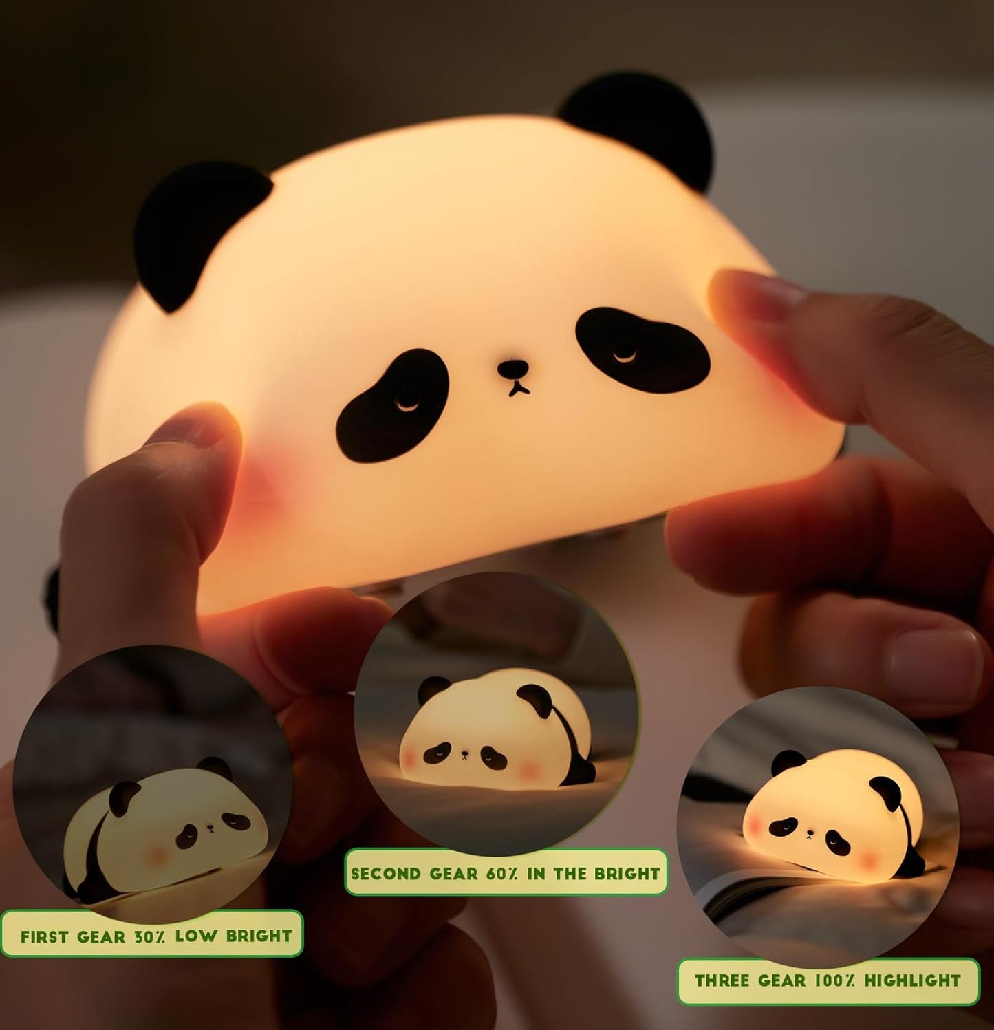 Rechargeable Silicon Panda Lamp