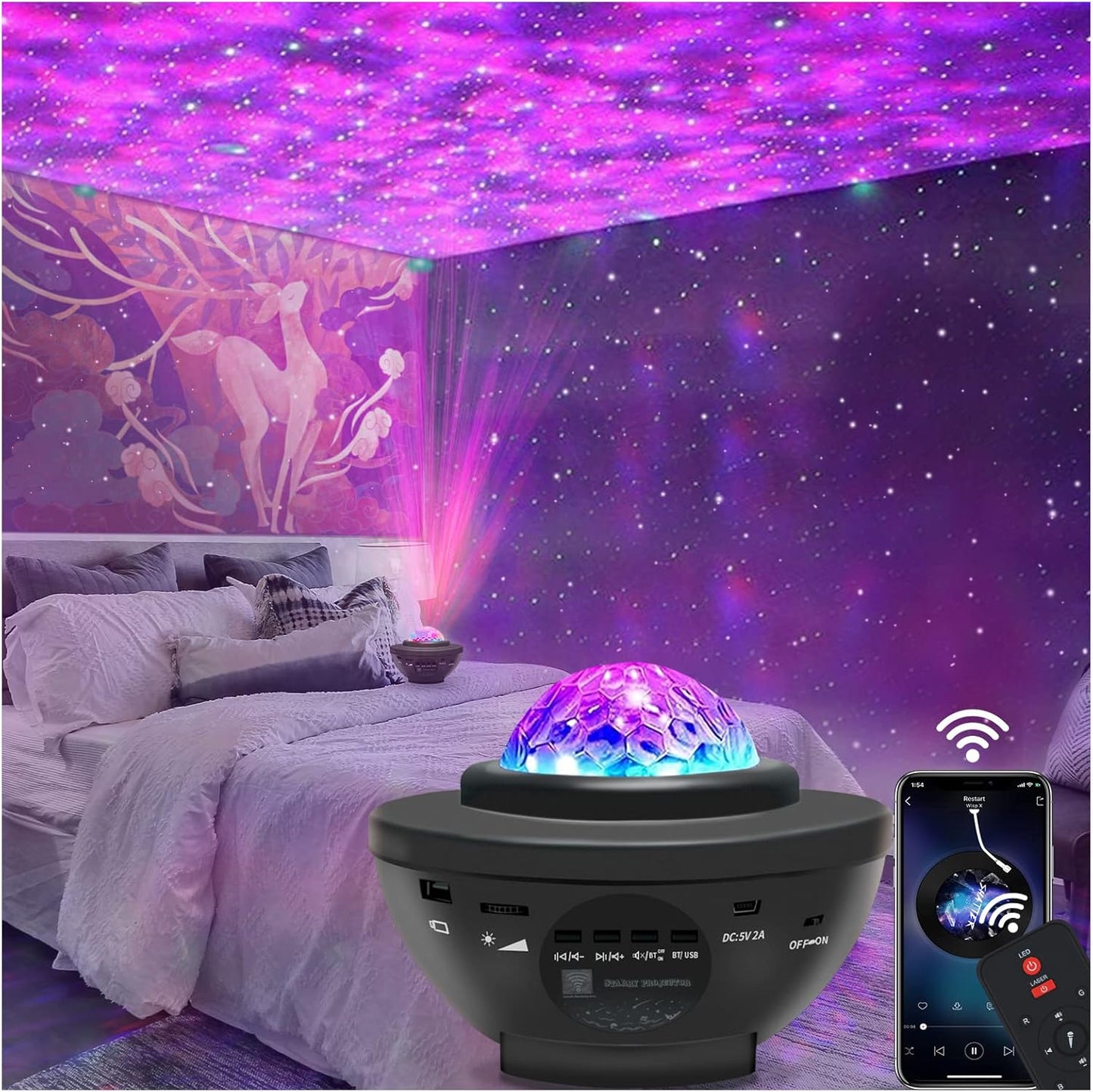 Galaxy Projector Star Light Speaker