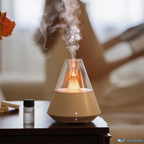Volcano Oil Diffuser Candle Light With Remote Control