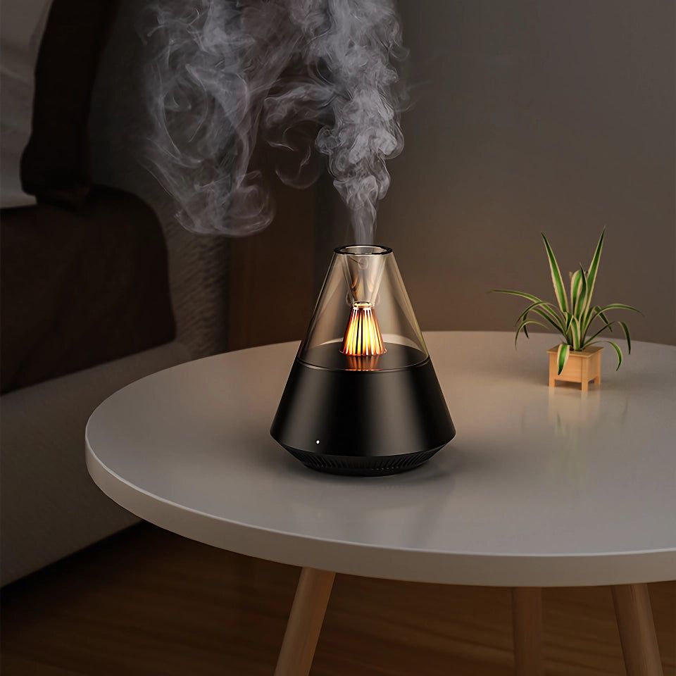 Volcano Oil Diffuser Candle Light With Remote Control