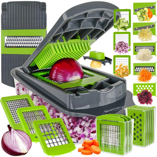 16-in-1 Vegetable Chopper & Slicer – Multifunctional Food Cutter with Stainless