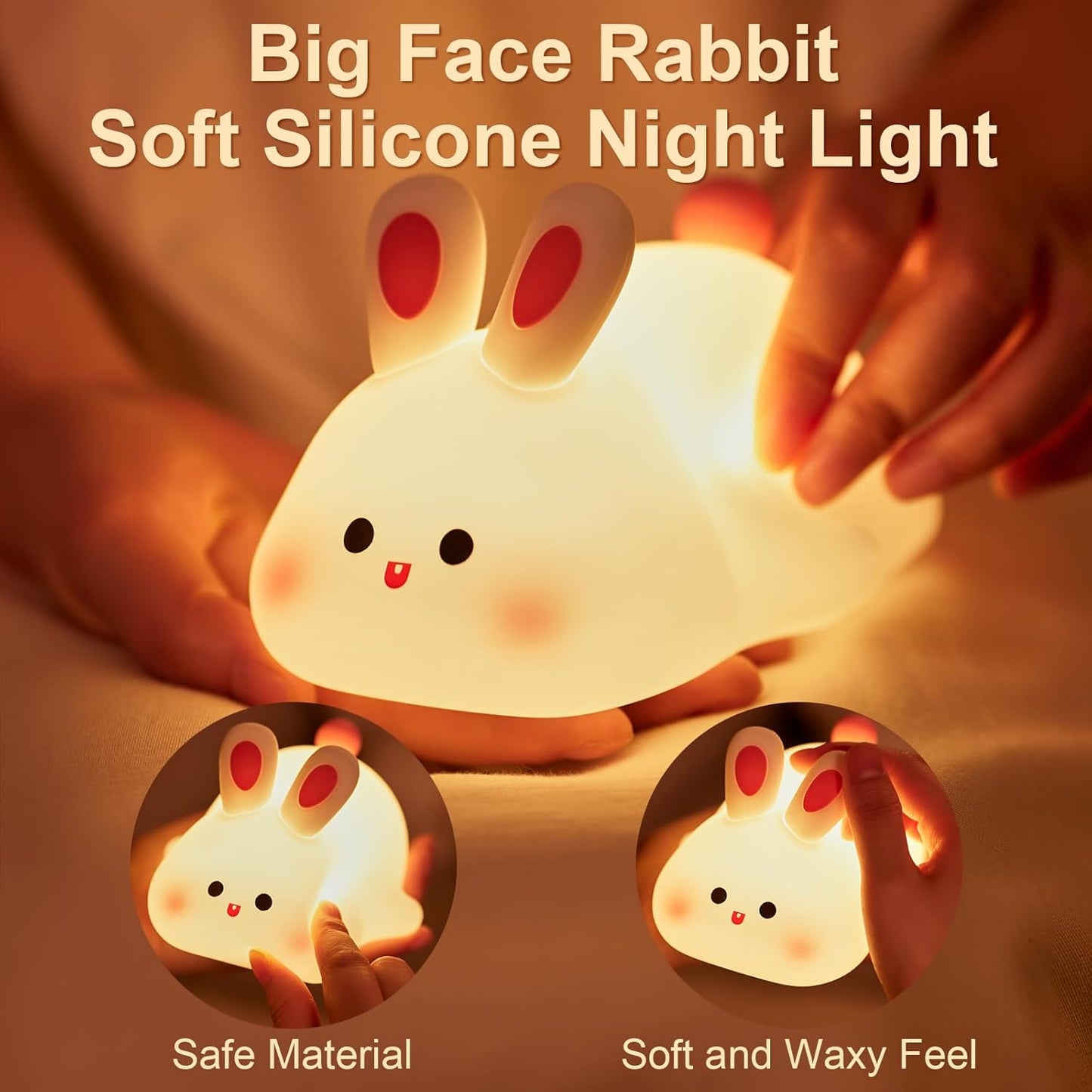 Rechargeable Silicon Rabit Lamp